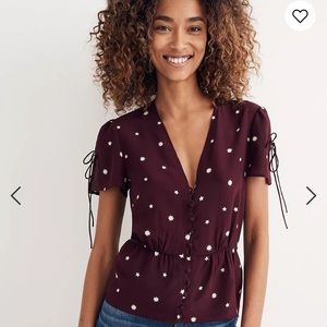 Madewell starry silk top | 0